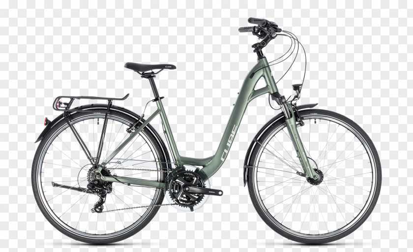 Bicycle Hybrid Cube Bikes Green Touring PNG