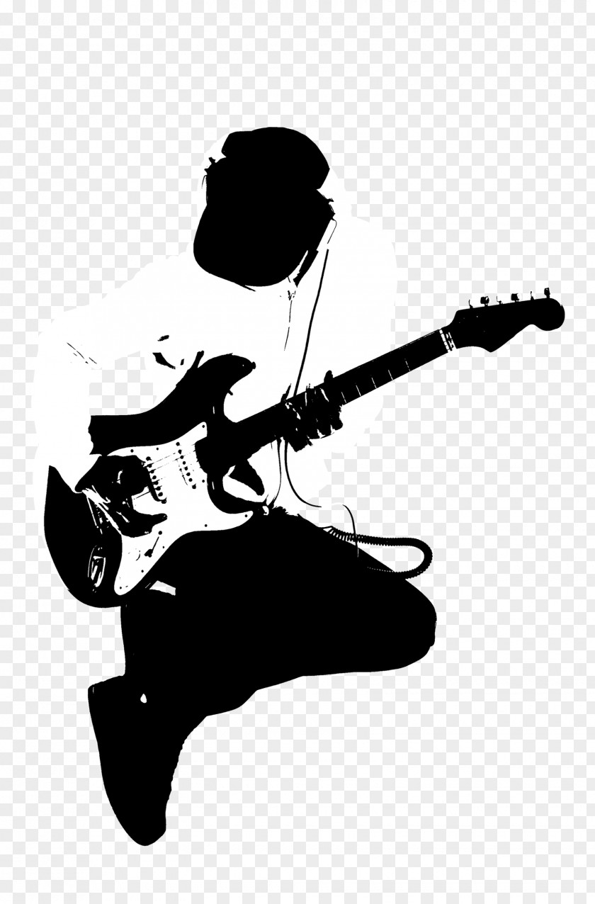 Guitarist Black And White PNG