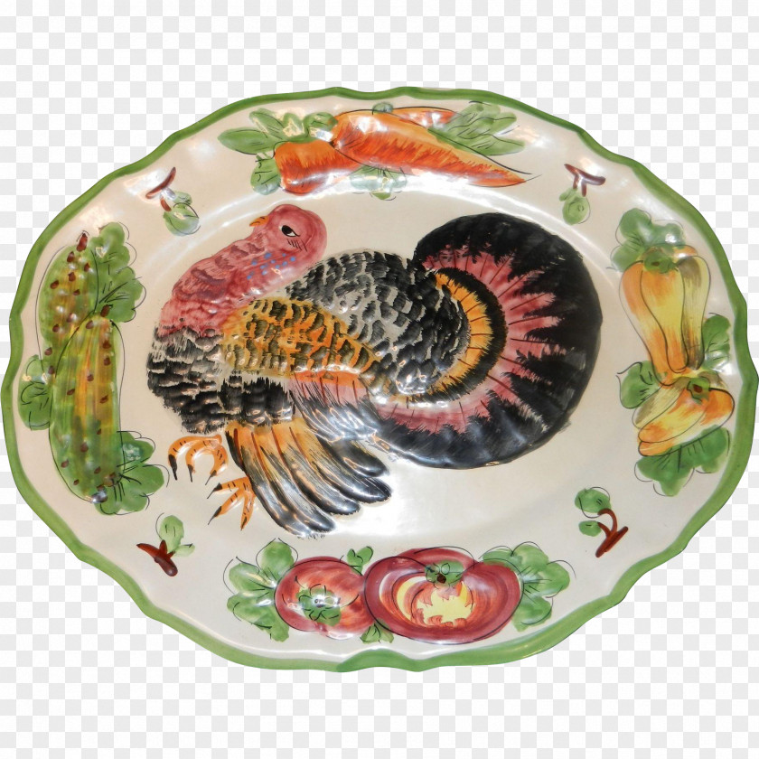 Plate Platter Italy Turkey Meat Ceramic PNG