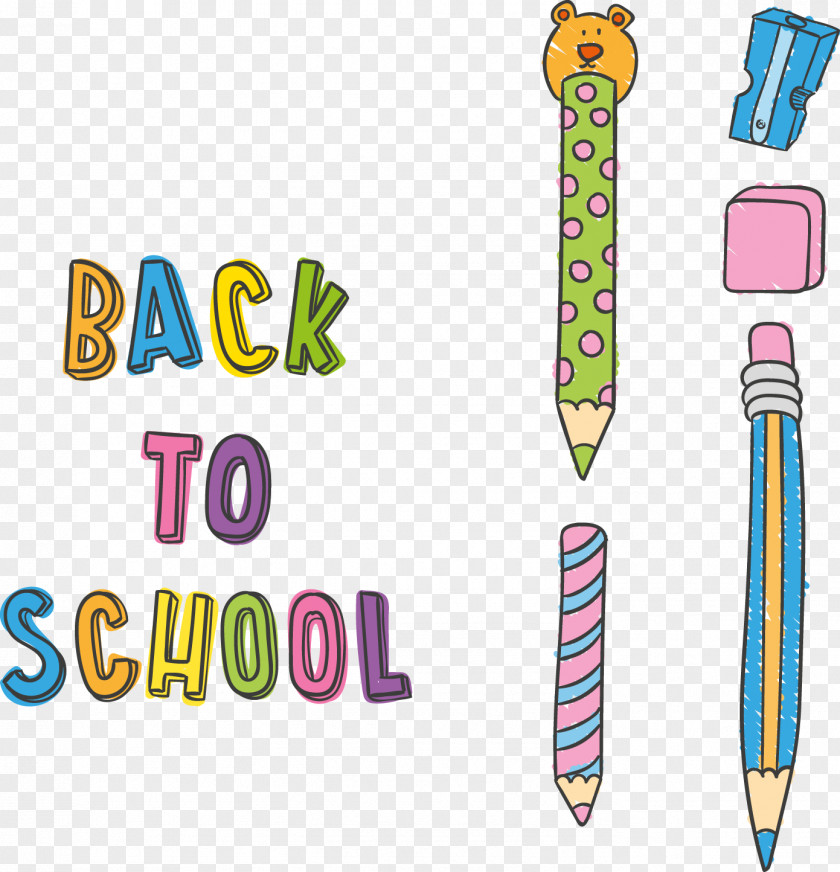 Decorative Painting Stationery Vector Back To School Poster Euclidean PNG