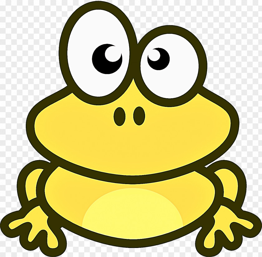 Frog Head Green Yellow Black Facial Expression Cartoon PNG