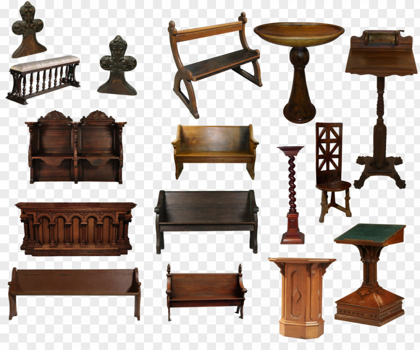 Solid Wood Furniture Combination Table Gratis PNG