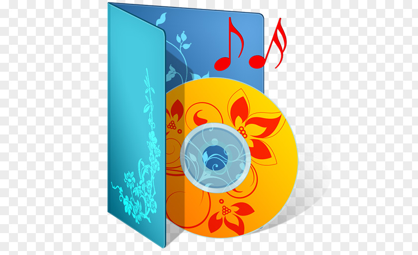 CD And Blue Folders Directory Icon PNG