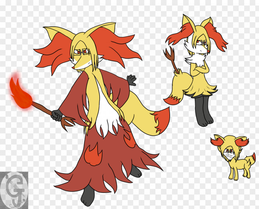 Kurama Art Pokémon X And Y Fennekin Delphox Braixen PNG