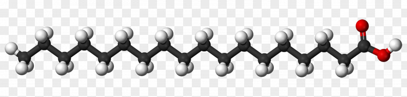 Stearic Acid Fatty Saturated Fat Molecule PNG