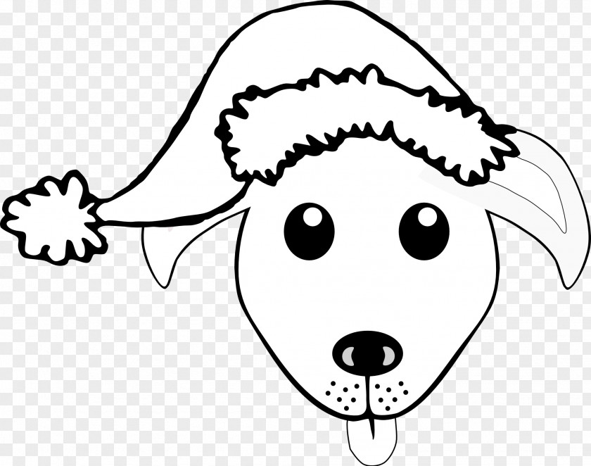 A Dog With Hat Christmas Lights Santa Claus Ornament Clip Art PNG