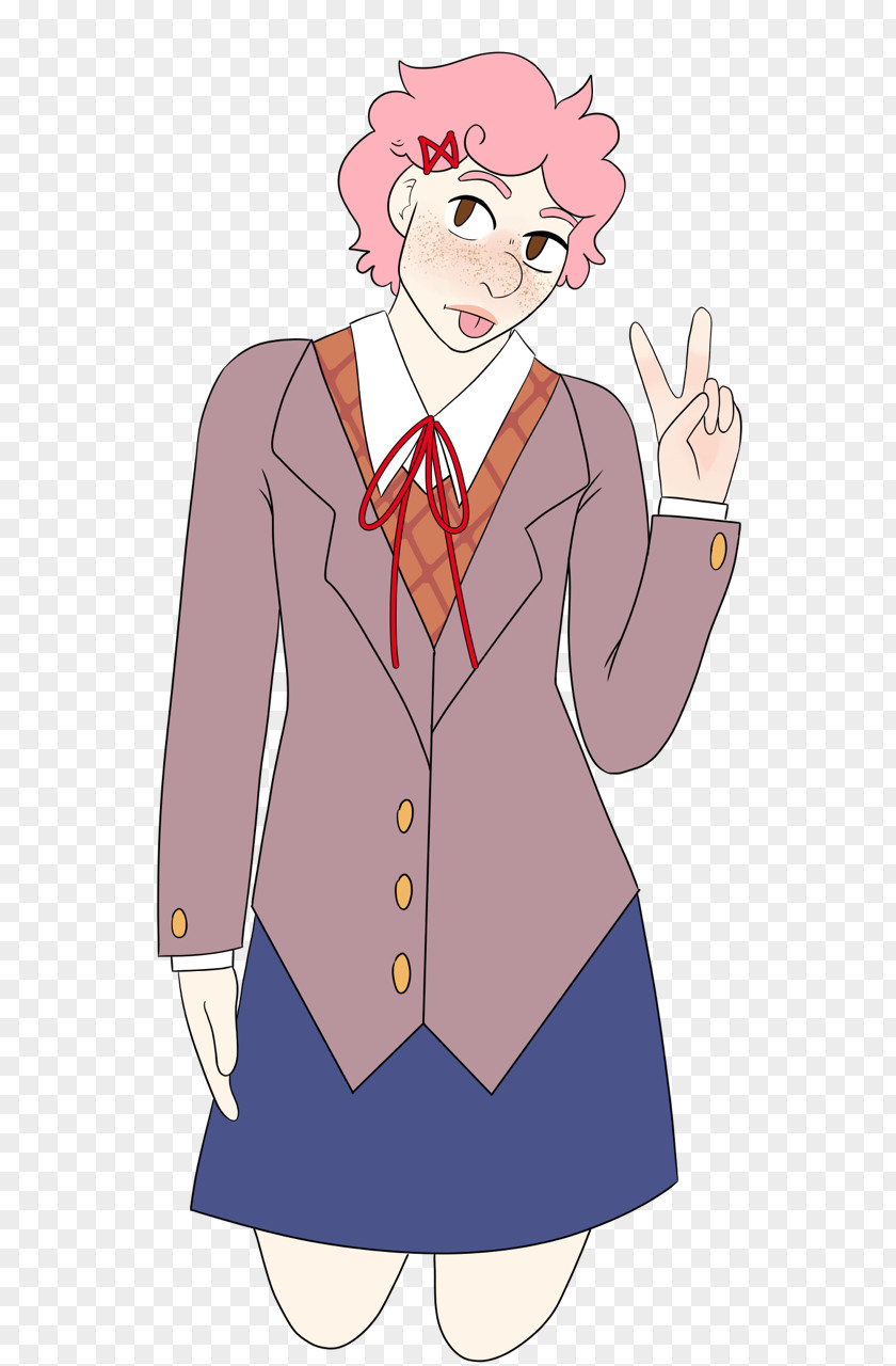 Cute Brain Hair Finger Color Headgear Fan Art PNG