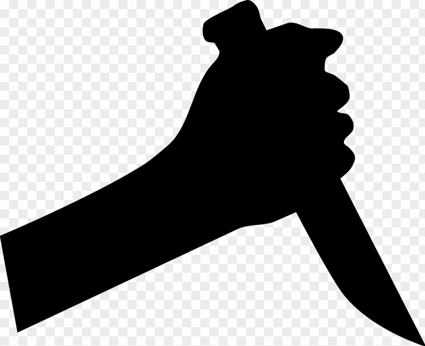 Dagger Knife Silhouette Hand Clip Art PNG