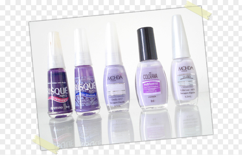 Degrade Nail Polish Purple PNG