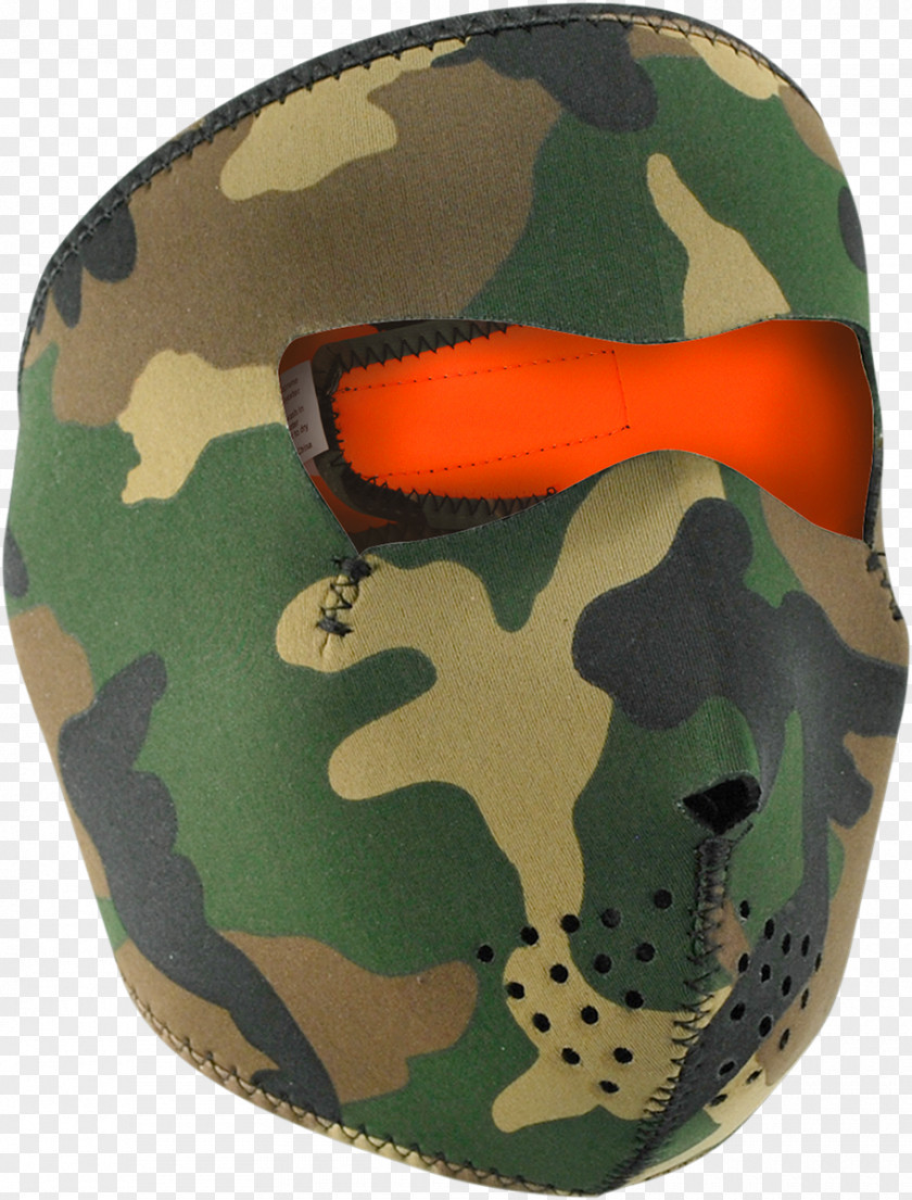 Mask U.S. Woodland Neoprene Camouflage Headgear PNG