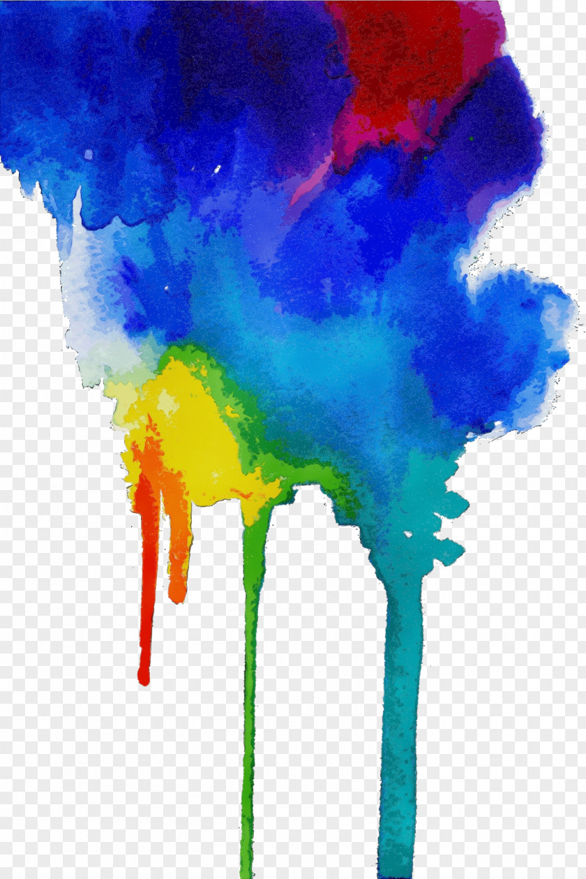 Painting Child Art Watercolor Paint Electric Blue Acrylic PNG