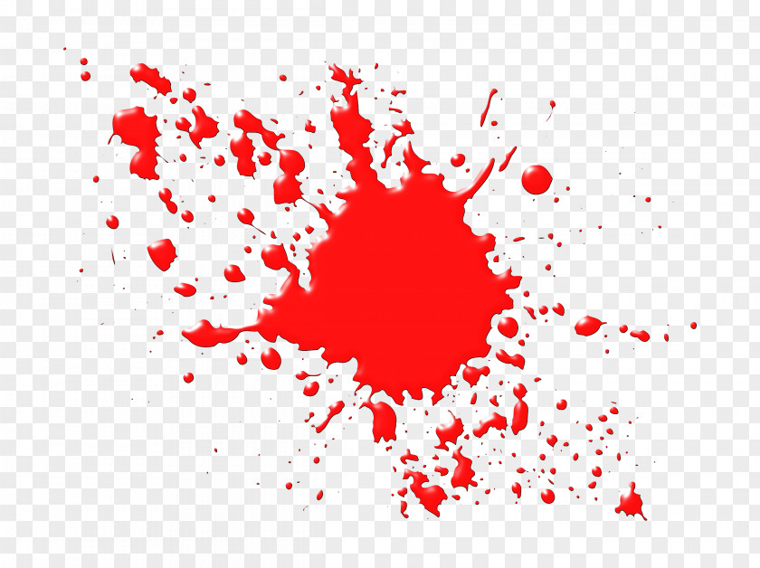 Red Splash Painting Color Clip Art PNG