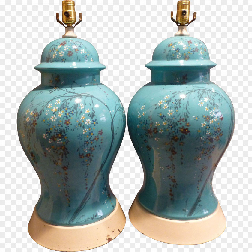 Vase Ceramic Urn Turquoise PNG