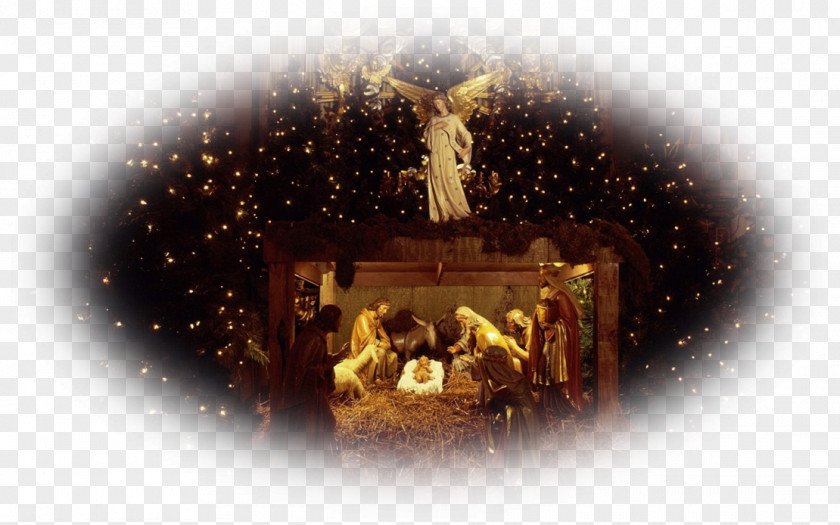 Deco Christmas Tree Desktop Wallpaper Nativity Of Jesus Scene PNG