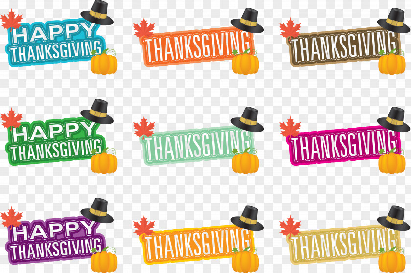 Different Thanksgiving English Clip Art PNG