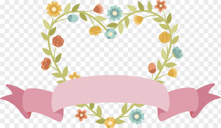 Dream Colorful Flowers Ribbon Cartoon Download PNG