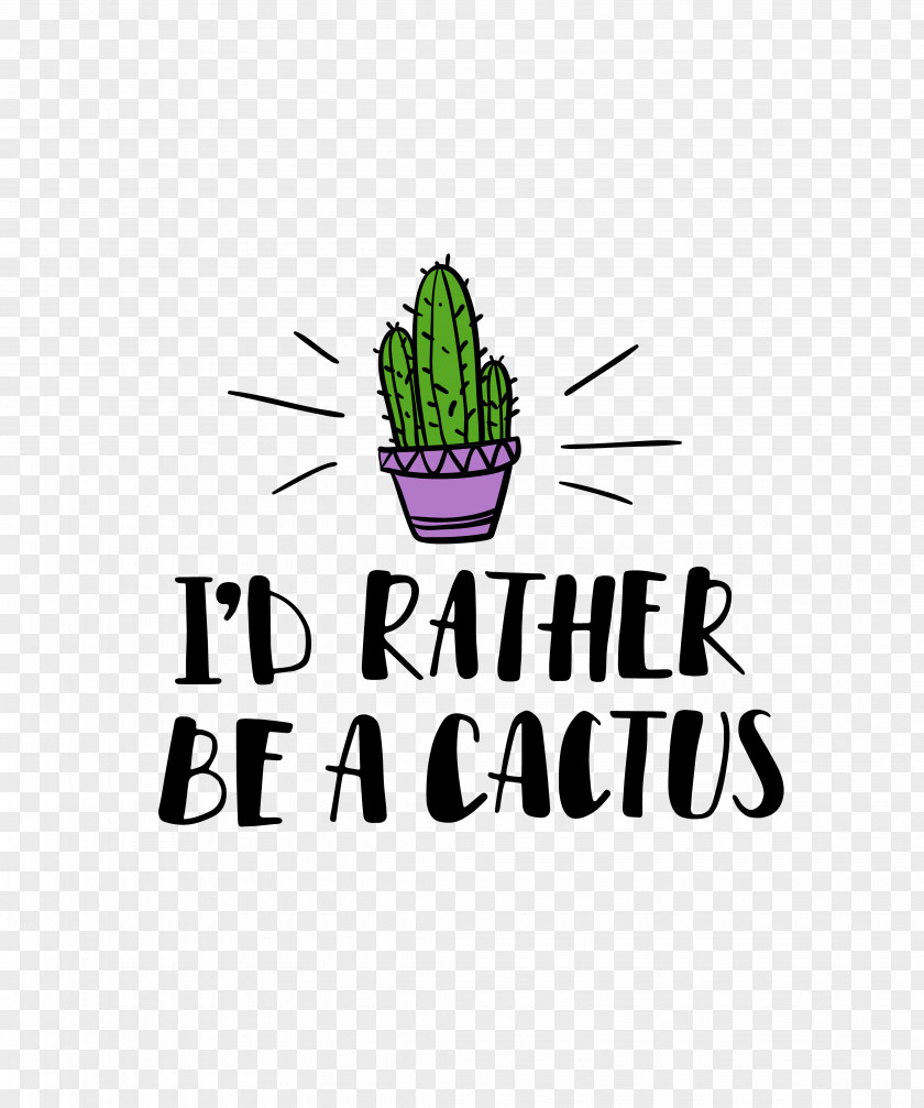 Hand Painted Cactus Cactaceae Succulent Plant PNG