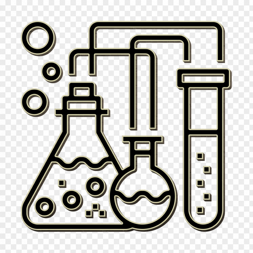 Line Art Lab Icon Chemistry Education PNG