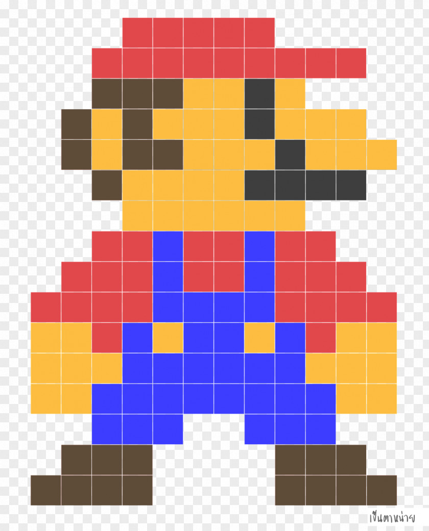 Luigi Mario Bros. Super World Pixel Art PNG