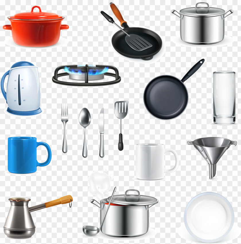 Vector Kitchen Utensil Cookware And Bakeware Home Appliance PNG