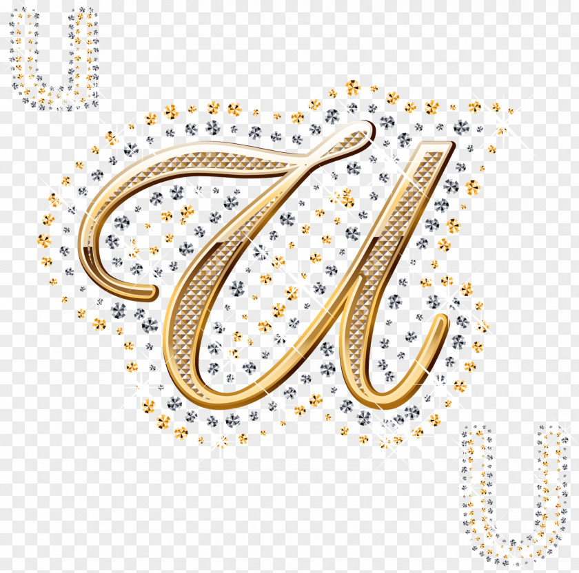 Glitter Gold English Alphabet Letter U PNG