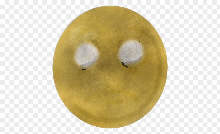 Metal Button Yellow Circle PNG