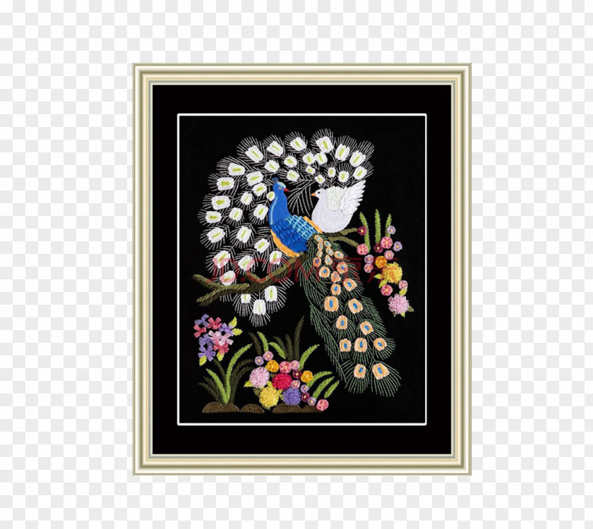 Eastern United States Ribbon Embroidery Stitch Peacock Paintings & Cross-stitch Cross Sewing Needle PNG