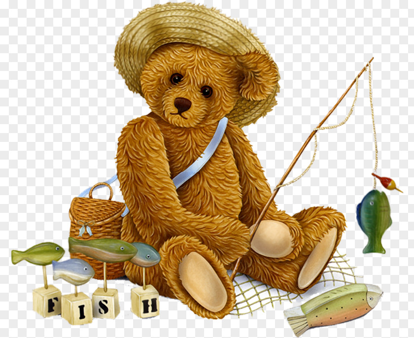 Bear Fishing Clip Art PNG