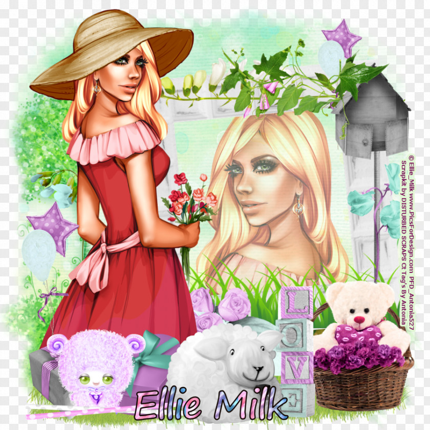 Ellie Photomontage Pink M Character PNG