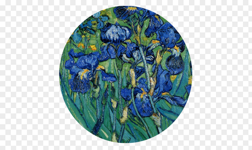 Famous Artwork Van Gogh Irises Poppy Flowers The Starry Night Wheatfield With Crows Self-portrait PNG