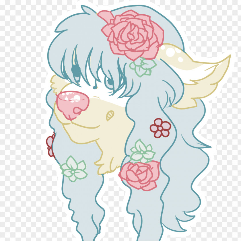 Design Floral Vertebrate Mermaid PNG