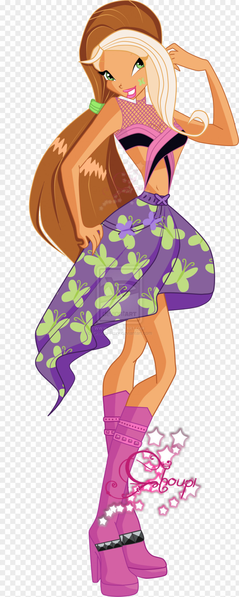 Flora Art Violet PNG