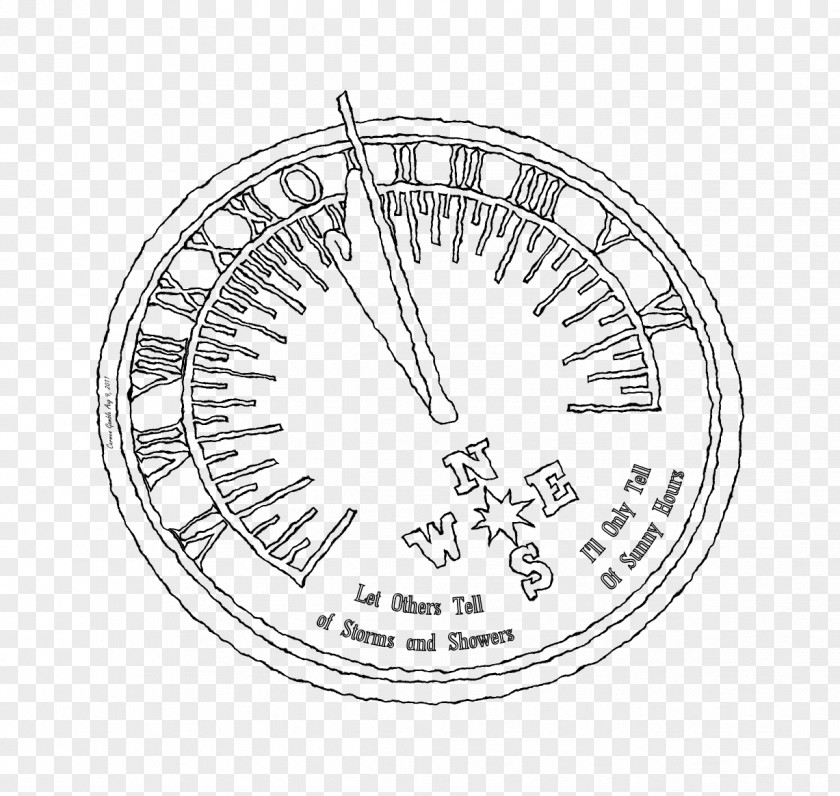 Make A Sundial Drawing Compass PNG