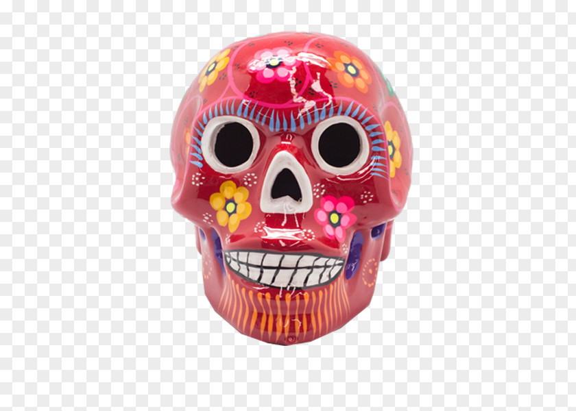 Mexican Painted Skull Banner Day Of The Dead Cuisine Ceramic Festival PNG