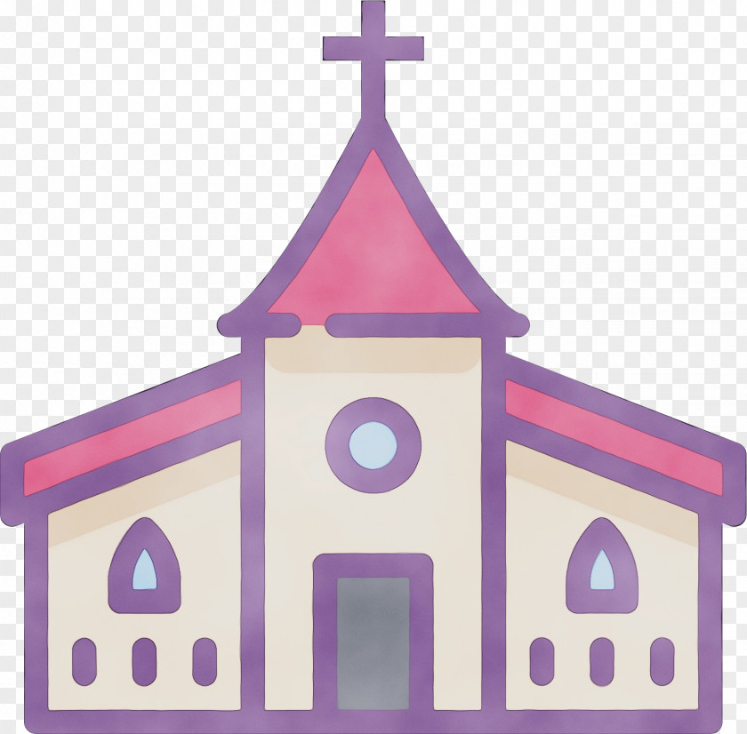 Pink Church Birdhouse Chapel Steeple PNG