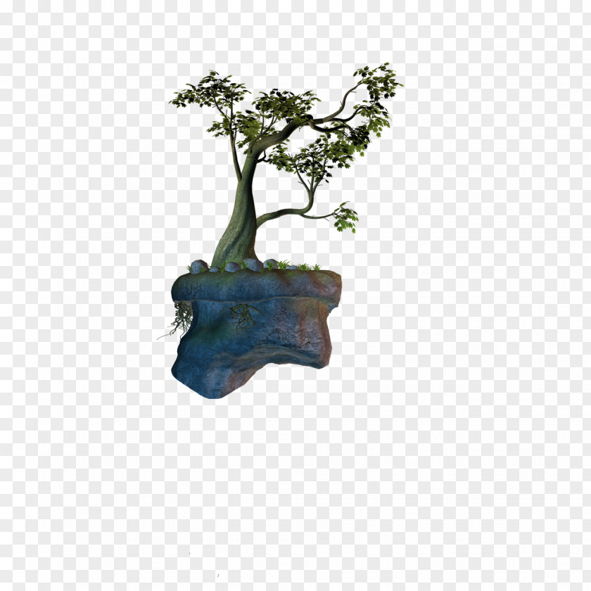 Island Floating Tree PNG