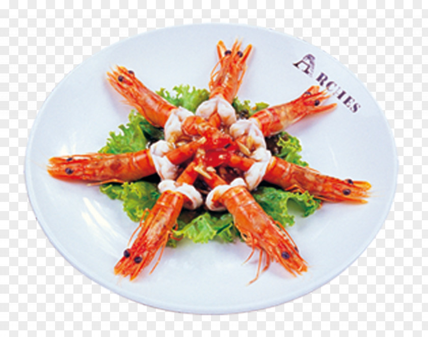 Shrimp Recipe Dish Garnish Vegetable PNG
