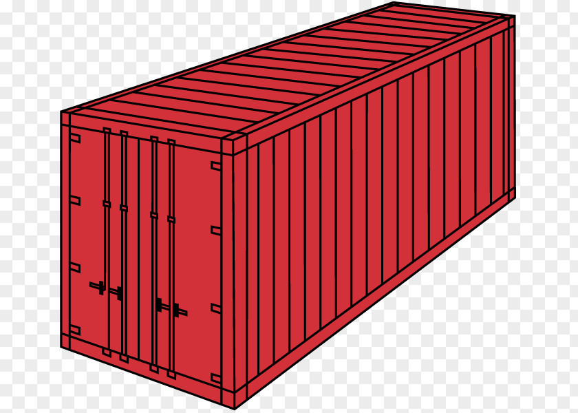 Design Shipping Container Shed Line PNG