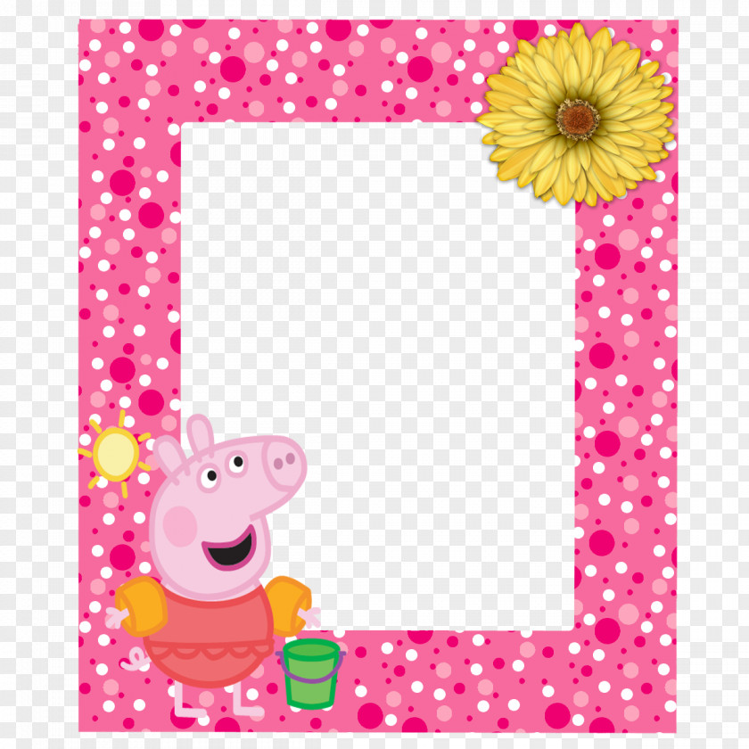 Peppa Picture Frames Photography Birthday Party PNG