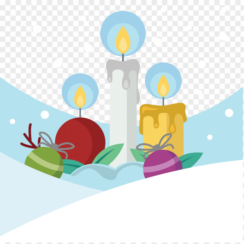 Vector Decorative Candles Christmas Baccalaureus Illustration PNG
