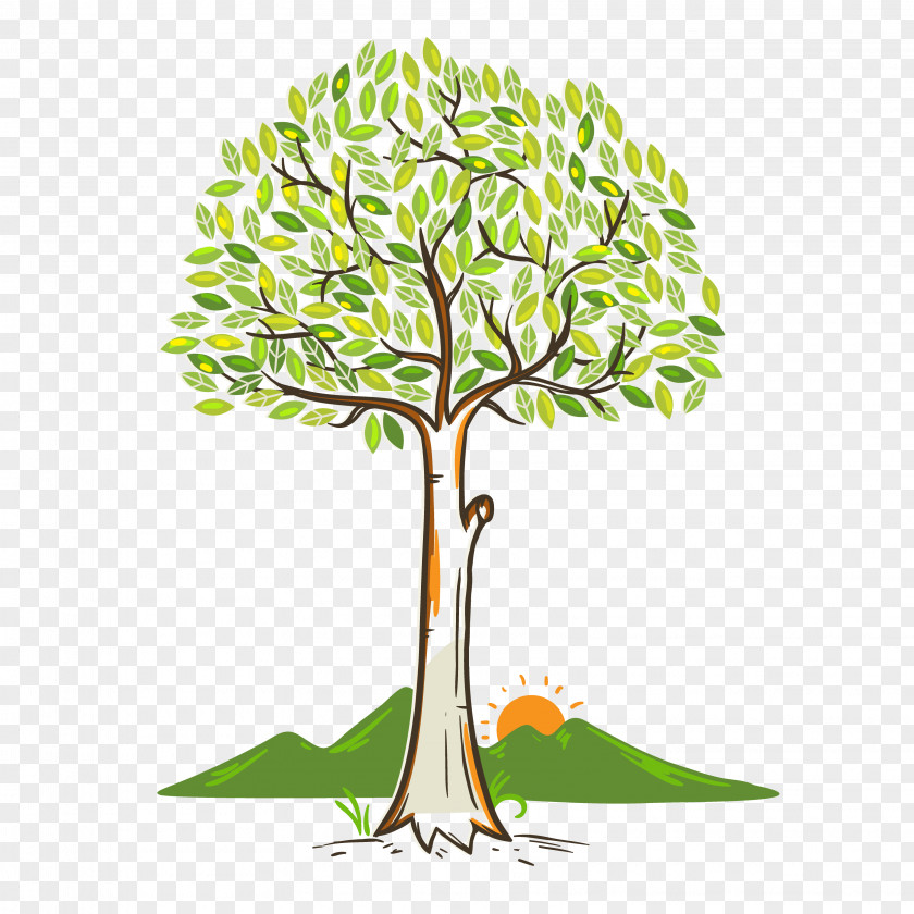 Green Trees Branch Text Leaf Plant Stem Illustration PNG