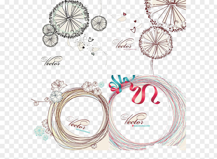 Line Drawing Fashion Elements Background Euclidean Vector Art PNG