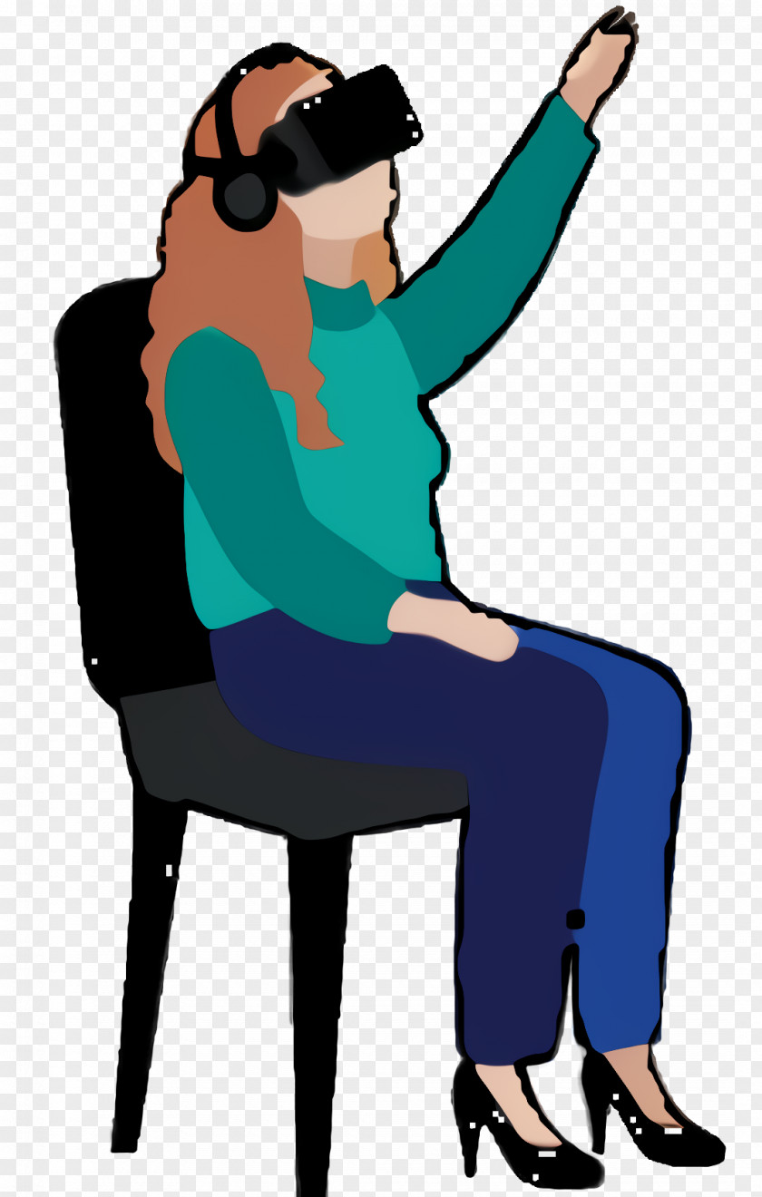 Sitting Human Virtual Reality PNG