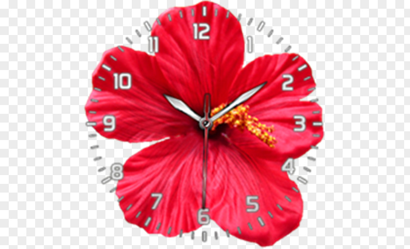 Clock Floral Flower Desktop Wallpaper Digital PNG