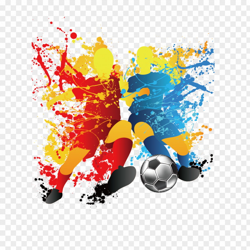 Drawing Playing Football Pitch Illustration PNG