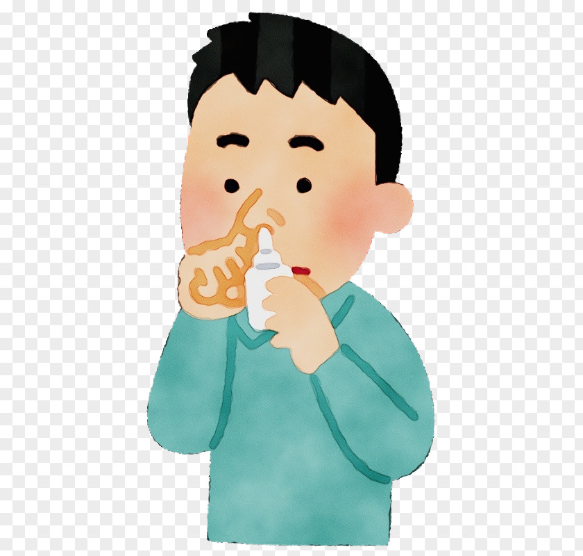 Cartoon Nose Drinking PNG