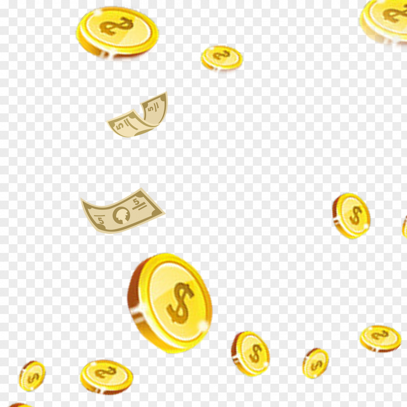 Coin Floating Material Download PNG