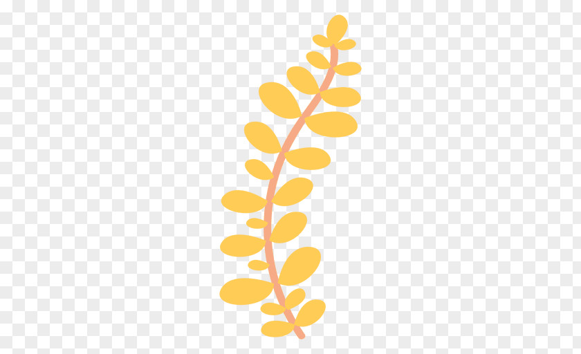 Doodle Yellow Leaf PNG