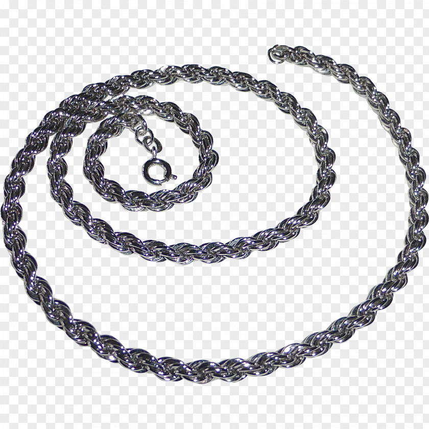 Necklace Rope Chain Sterling Silver Jewellery PNG