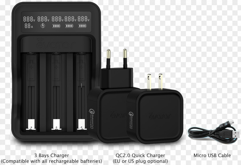 Smart Battery Charger Electric Rechargeable Jacks Vapes PNG